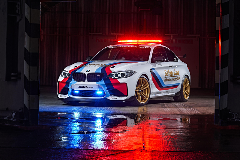 Illustration for article titled The BMW M2 Gets Decked Out In Gold To Become MotoGP's Badass New Safety Car